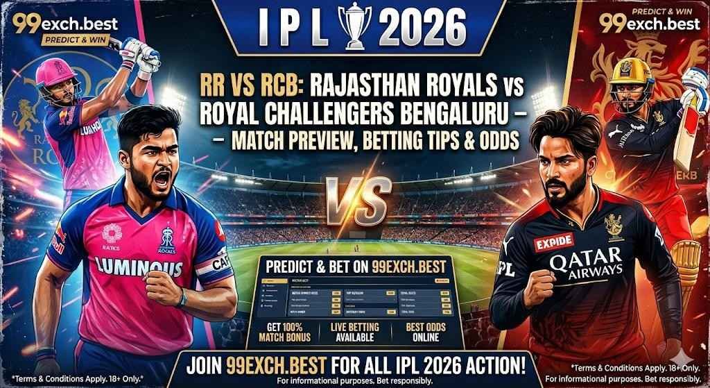 Get 99exch ID for RR vs RCB live betting
