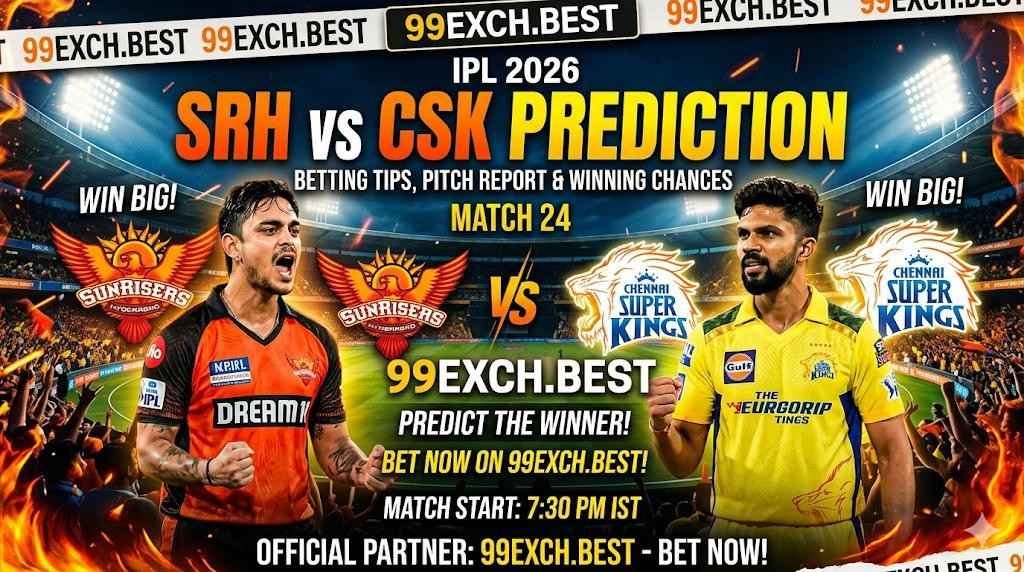 SRH vs CSK Prediction IPL 2026: Betting Tips, Pitch Report & Winning Chances