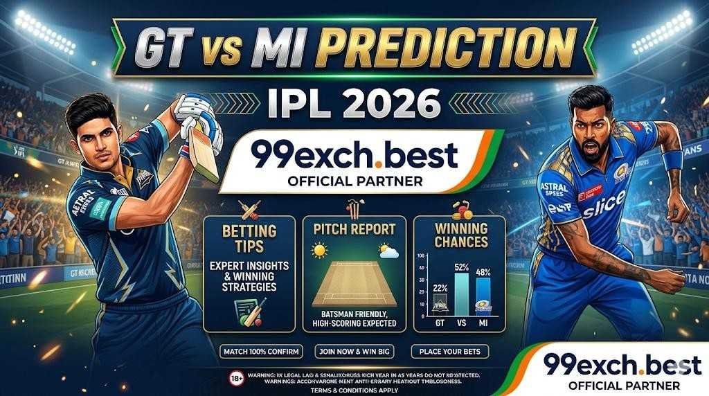 GT vs MI Prediction IPL 2026: Betting Tips, Pitch Report & Winning Chances