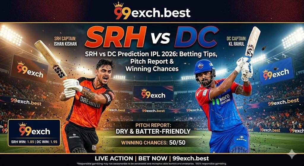   SRH vs DC Prediction IPL 2026: Betting Tips, Pitch Report & Winning Chances