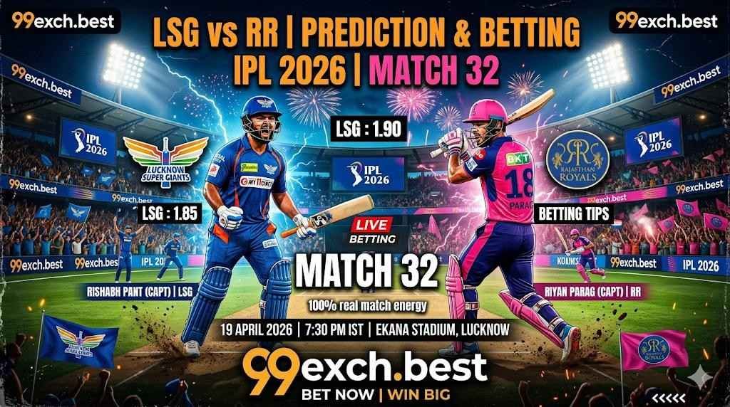 LSG vs RR Prediction for IPL 2026: Who Wins the 32nd Match? Betting Tips & Pitch Report