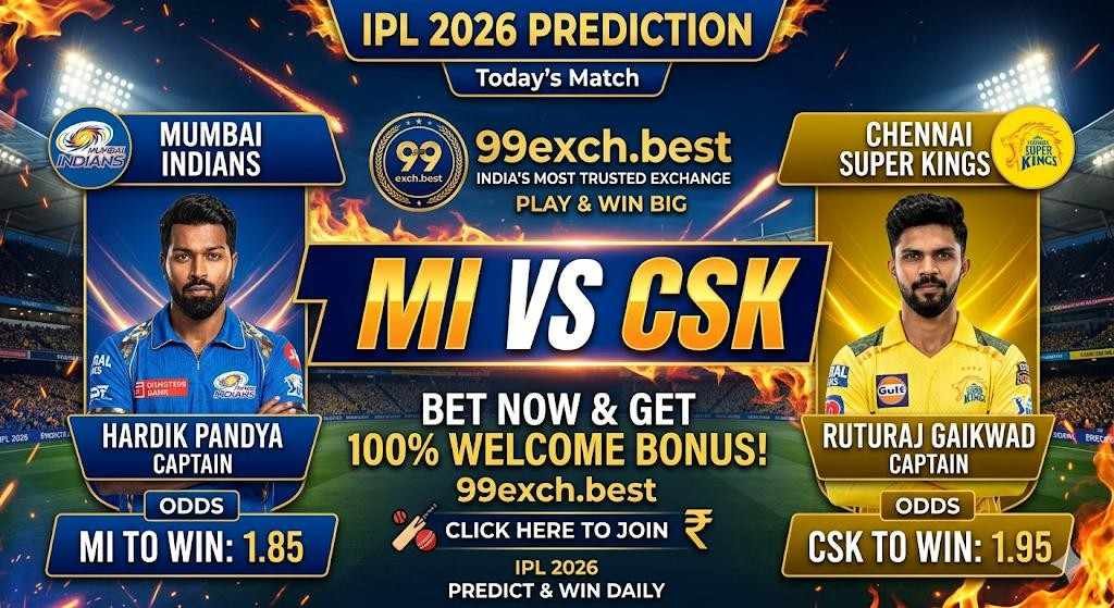 MI vs CSK Prediction IPL 2026: Today’s Match
