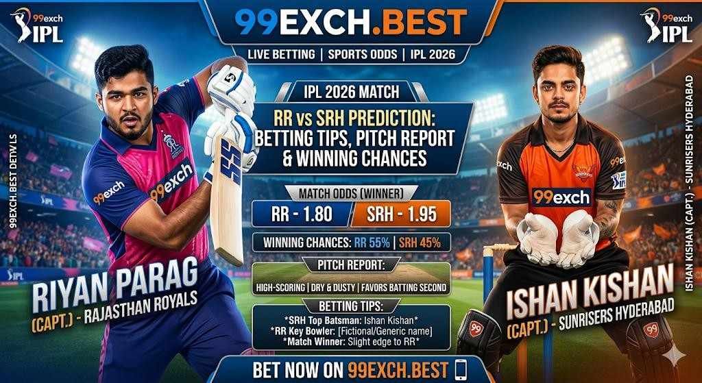 RR vs SRH Prediction IPL 2026: Betting Tips, Pitch Report & Winning Chances
