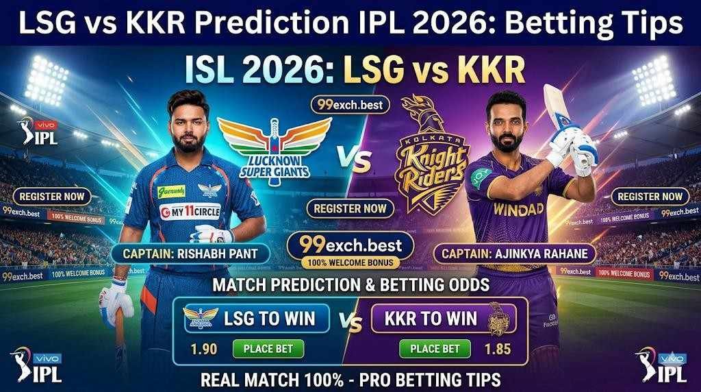 LSG vs KKR Prediction IPL 2026: Betting Tips, 