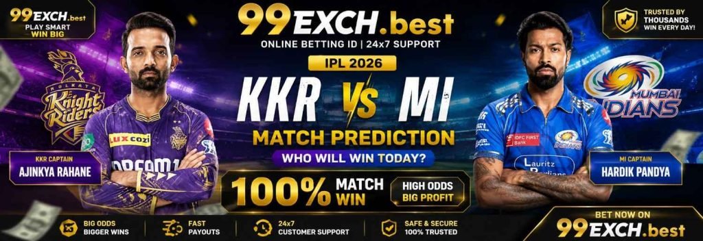 KKR vs MI Match Prediction 2026: Dream11 Team, Betting Tips
