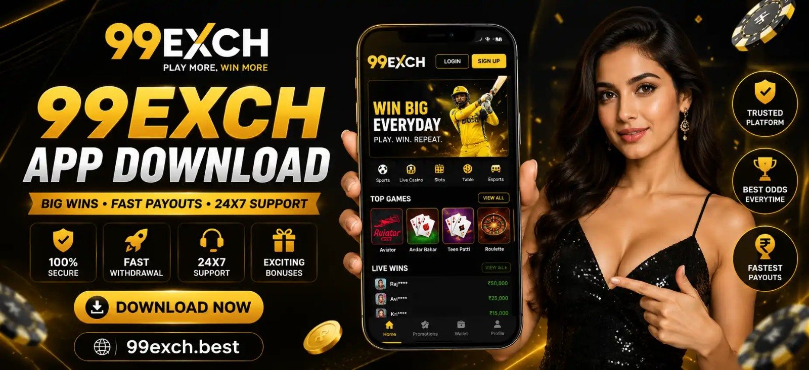 99exch app download banner