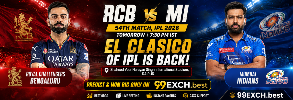 RCB vs MI Prediction IPL 2026: Betting Tips, Pitch Report & Winning Chances-99exch.best