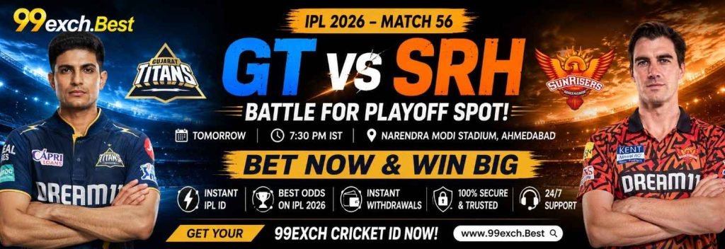 GT vs SRH Match Get Your IPL Betting ID on 99exch.Best & Bet Today