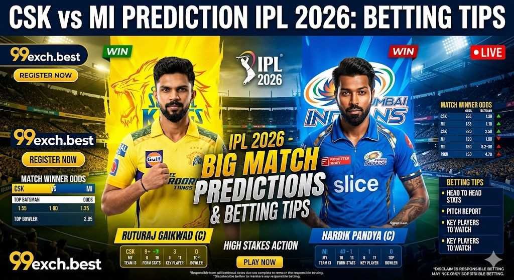 CSK vs MI Prediction IPL 2026: Betting Tips