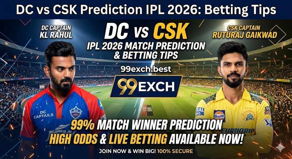 DC vs CSK Prediction IPL 2026: Betting Tips 99exch best