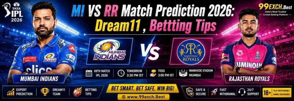 MI VS RR Match Prediction 2026: Dream11 , Bettting Tips