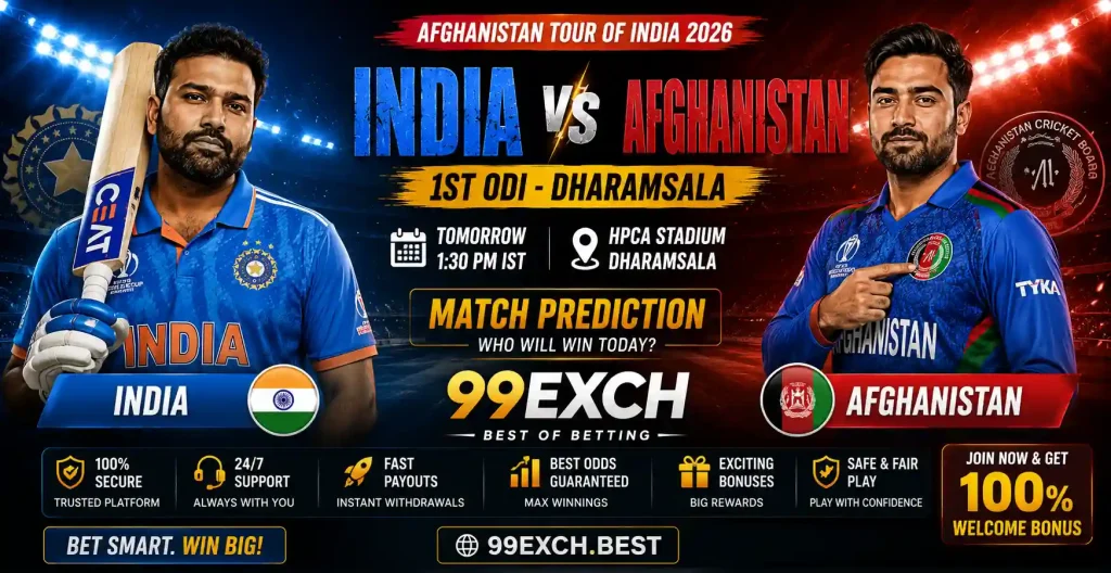 India vs Afghanistan ODI Prediction Banner
