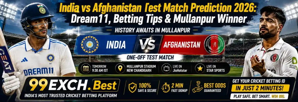 India vs Afghanistan Test Match 2026 Share