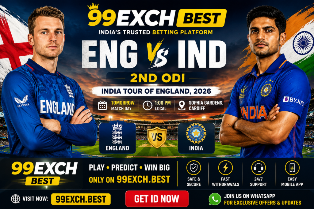 England vs India 2nd ODI 2026 Match Preview 99exch Best
