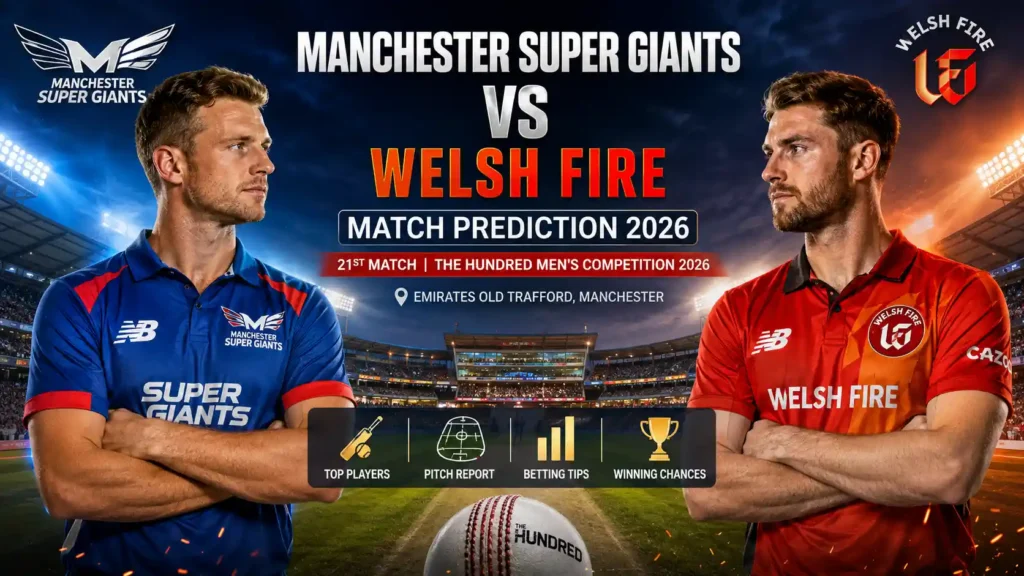 Manchester Super Giants vs Welsh Fire Match Prediction 2026, Pitch Report, Dream11 Prediction & Betting Tips at Emirates Old Trafford