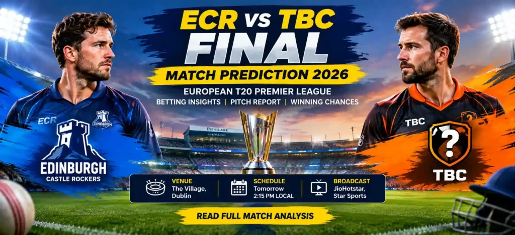 SEO Alt Text: ECR vs TBC Final Match Prediction 2026