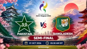 PAK vs BAN 1st Semi-Final Prediction Asian Games 2026 postar